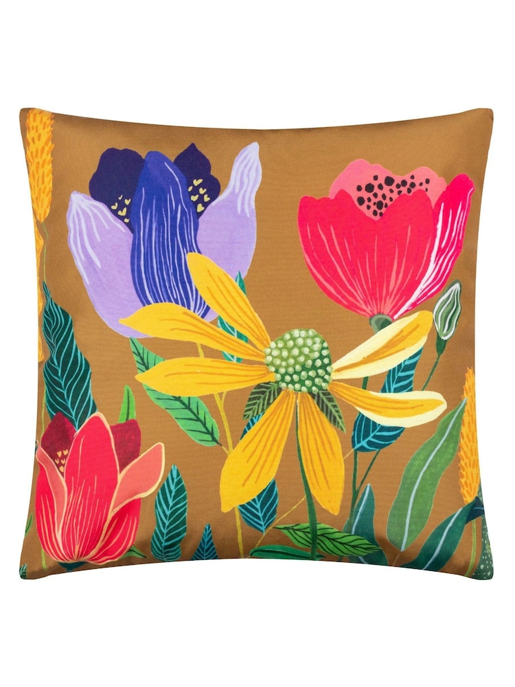 Wylder Nature Yellow Celandine Floral UV  Water Resistant Cushion - Image 2 of 5