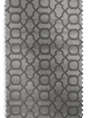 Silver Grey Ready Made Woven Geometric Roman Blind - Image 4 of 5