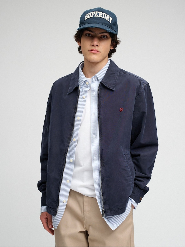 Superdry Blue Lightweight Preppy Harrington Jacket - Image 1 of 7