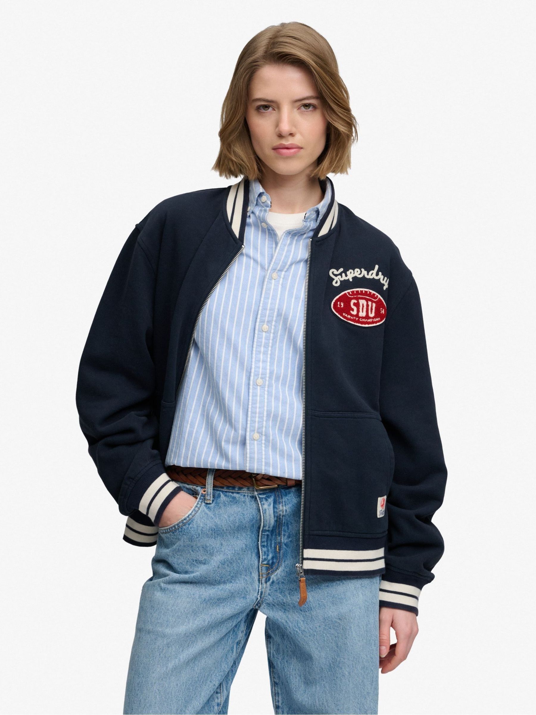Superdry Women's Bleu Bomber Country Club - Image 2