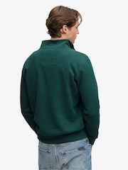 Superdry Green Tonal Half Zip Sweatshirt - Image 2 of 6