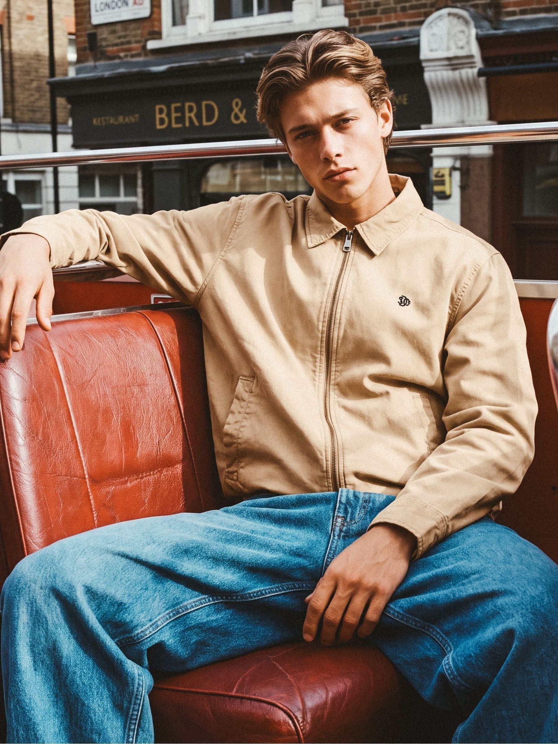 Superdry Men's Beige Harrington Jacket Preppy - Image 2