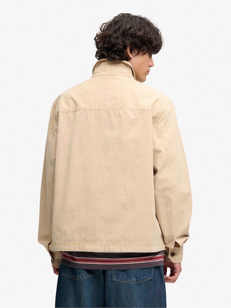 Superdry Natural Lightweight Preppy Harrington Jacket - Image 2 of 5 Superdry Natural Lightweight Preppy Harrington Jacket - Image 2 of 5