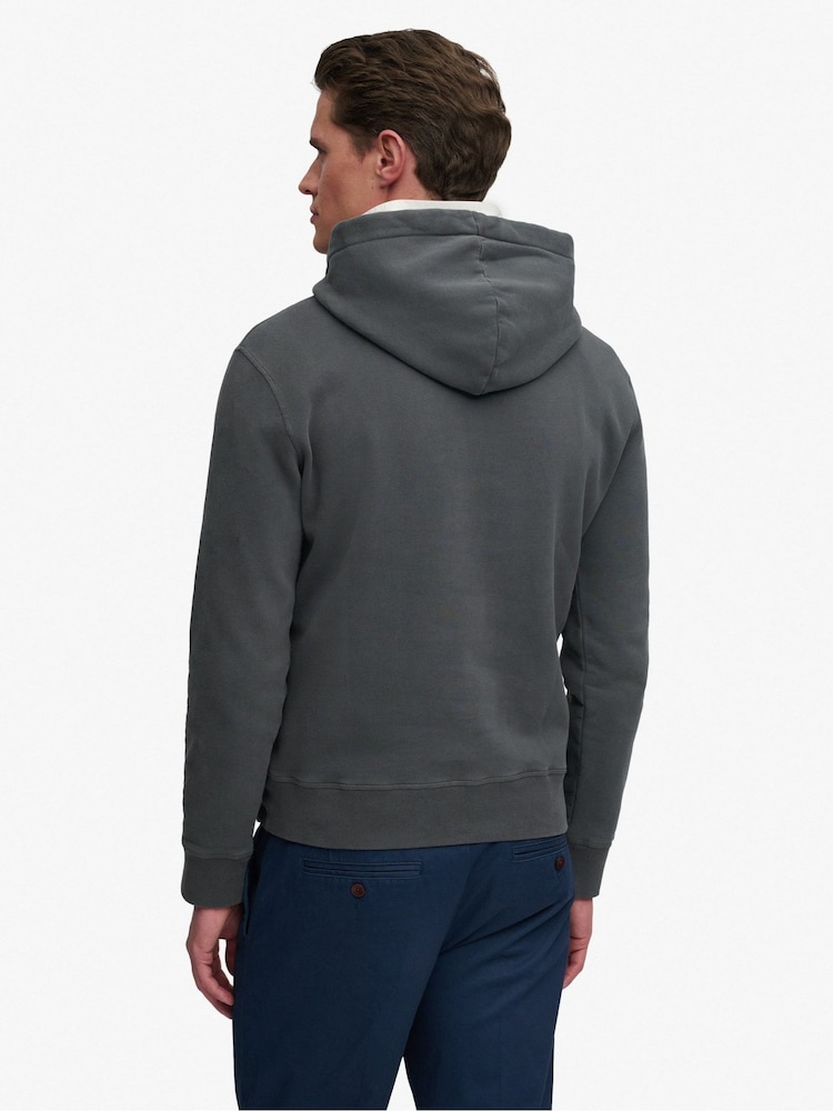 Superdry Grey Tonal Applique Hoodie - Image 2 of 5 Superdry Grey Tonal Applique Hoodie - Image 2 of 5