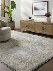 LIVABLISS Vintage Blue Avellino Vintage Traditional Boho High Pile Rug - Image 1 of 7