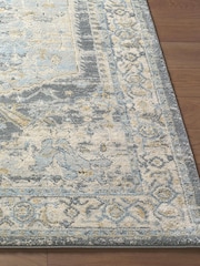 LIVABLISS Vintage Blue Avellino Vintage Traditional Boho High Pile Rug - Image 2 of 7