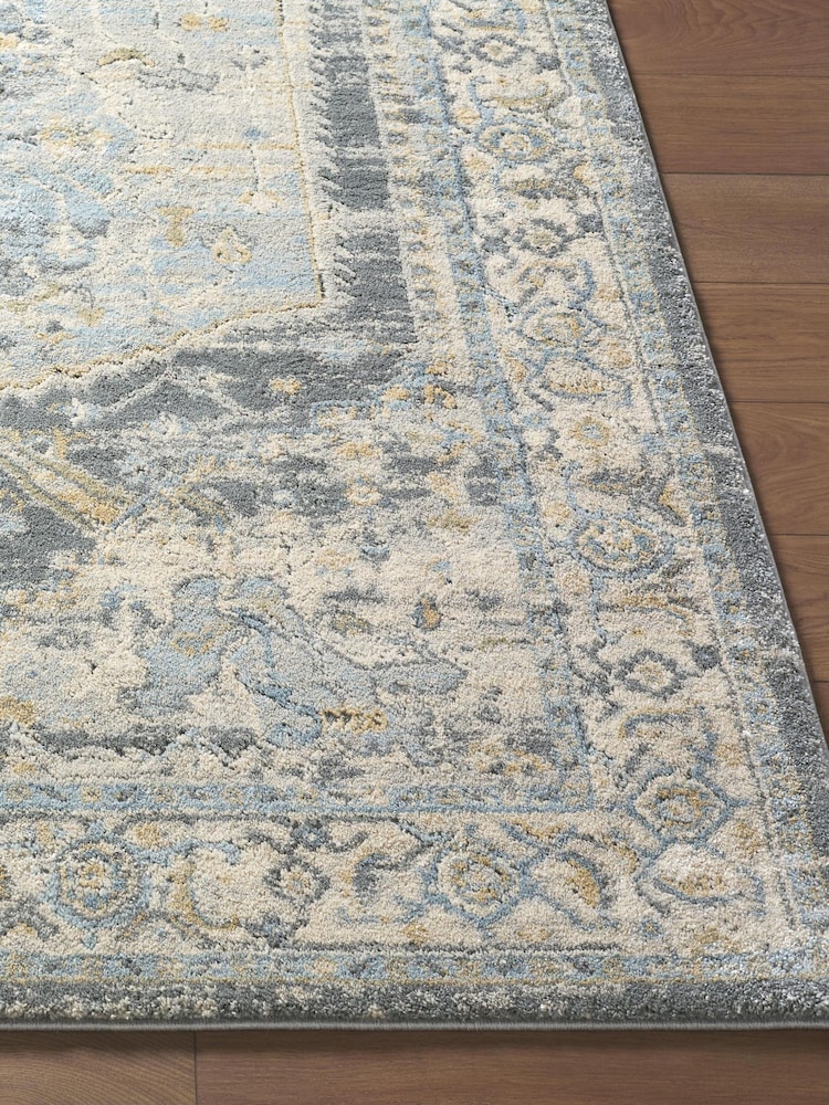 LIVABLISS Vintage Blue Avellino Vintage Traditional Boho High Pile Rug - Image 2 of 7