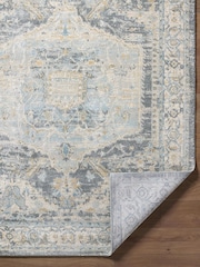 LIVABLISS Vintage Blue Avellino Vintage Traditional Boho High Pile Rug - Image 3 of 7