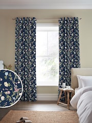 Laura Ashley Midnight Blue Summer Palace Made to Measure Curtains - Image 1 of 9