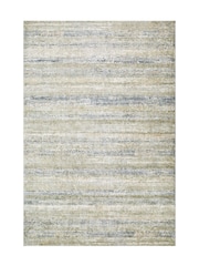 LIVABLISS Green Stripe Avellino Abstract Modern Marble High Pile Rug - Image 1 of 6