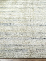LIVABLISS Green Stripe Avellino Abstract Modern Marble High Pile Rug - Image 2 of 6