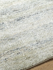 LIVABLISS Green Stripe Avellino Abstract Modern Marble High Pile Rug - Image 4 of 6