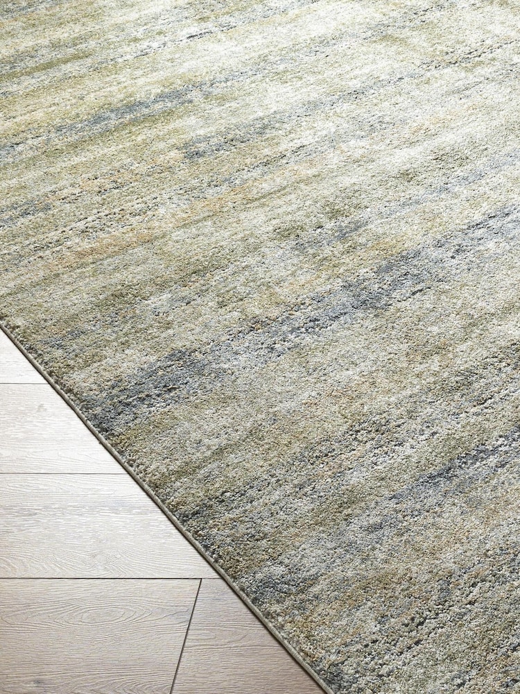 LIVABLISS Green Stripe Avellino Abstract Modern Marble High Pile Rug - Image 6 of 6 LIVABLISS Green Stripe Avellino Abstract Modern Marble High Pile Rug - Image 6 of 6