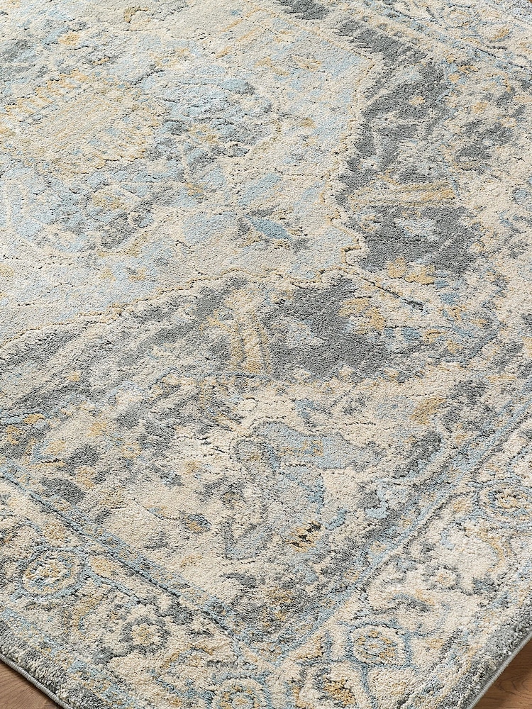 LIVABLISS Pale Blue Avellino Vintage Traditional Boho High Pile Rug - Image 2 of 7