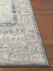 LIVABLISS Pale Blue Avellino Vintage Traditional Boho High Pile Rug - Image 3 of 7