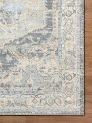 LIVABLISS Pale Blue Avellino Vintage Traditional Boho High Pile Rug - Image 4 of 7