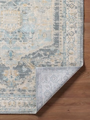LIVABLISS Pale Blue Avellino Vintage Traditional Boho High Pile Rug - Image 6 of 7
