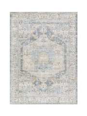 LIVABLISS Pale Blue Avellino Vintage Traditional Boho High Pile Rug - Image 7 of 7