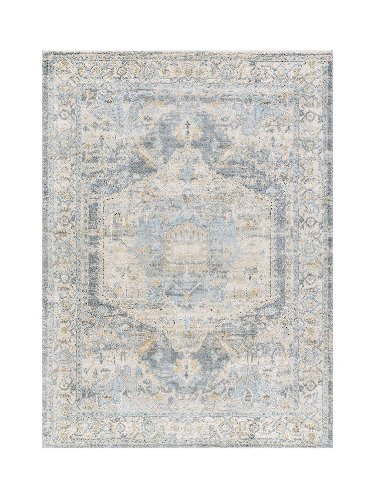LIVABLISS Pale Blue Avellino Vintage Traditional Boho High Pile Rug - Image 7 of 7
