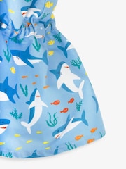 JoJo Maman Bébé Blue Shark UPF 50 Sun Protection Hat - Image 4 of 4