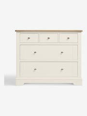 Chalk White Hampton Painted Oak Collection 5 Drawer Chest Of Drawers - Image 2 of 8