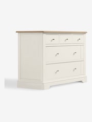 Chalk White Hampton Painted Oak Collection 5 Drawer Chest Of Drawers - Image 3 of 8