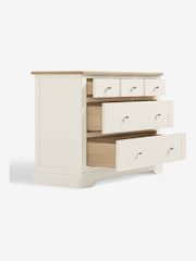 Chalk White Hampton Painted Oak Collection 5 Drawer Chest Of Drawers - Image 5 of 8