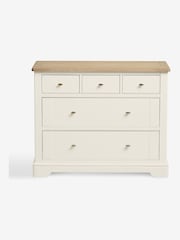 Chalk White Hampton Painted Oak Collection 5 Drawer Chest Of Drawers - Image 6 of 8
