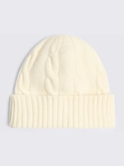 Crema - MOSS Cable Wool Beanie - Imagen 1 de 2