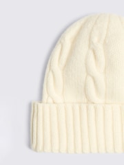 Crema - MOSS Cable Wool Beanie - Imagen 2 de 2
