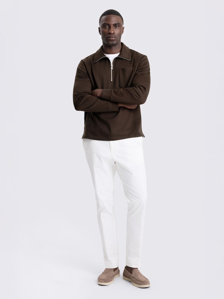 MOSS Brown Quarter Zip Sweatshirt - Image 2 of 3