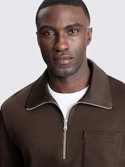 MOSS Brown Quarter Zip Sweatshirt - Image 3 of 3