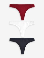 Tommy Hilfiger Blue Logo Lace Thongs 3 Pack - Image 1 of 9
