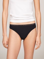 Tommy Hilfiger Blue Logo Lace Thongs 3 Pack - Image 2 of 9