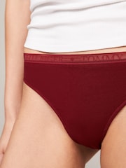 Tommy Hilfiger Blue Logo Lace Thongs 3 Pack - Image 5 of 9