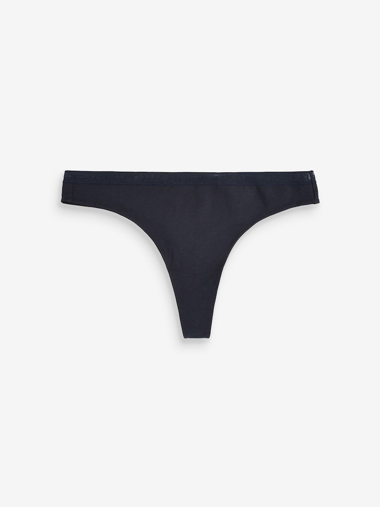 Tommy Hilfiger Blue Logo Lace Thongs 3 Pack - Image 9 of 9