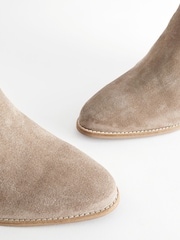 Mink Brown Standard/Wide Fit Forever Comfort® Stitched Detail Ankle Western/Cowboy Boots - Image 9 of 9