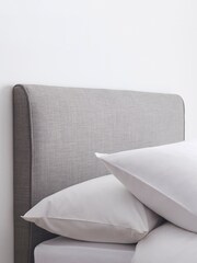Simple Contemporary Silver Grey Contemporary Upholstered Headboard - Image 1 of 5