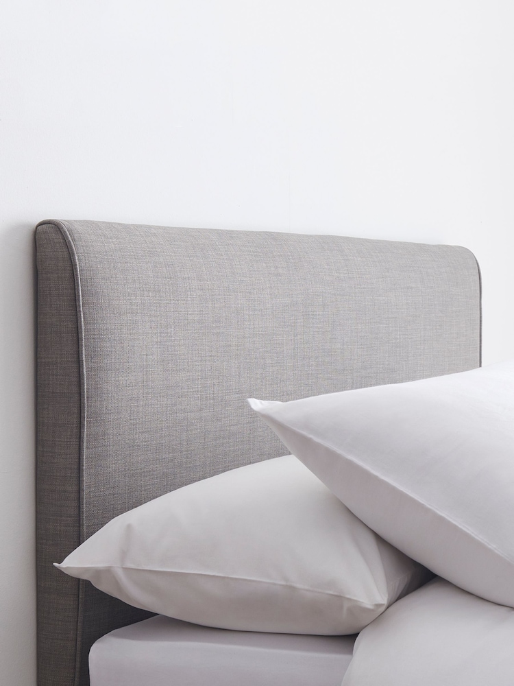 Simple Contemporary Silver Grey Contemporary Upholstered Headboard - Image 1 of 5