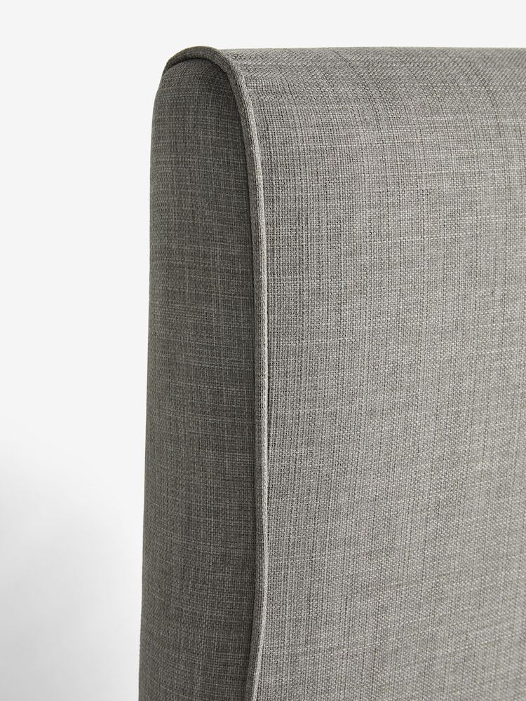 Simple Contemporary Silver Grey Contemporary Upholstered Headboard - Image 2 of 5