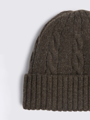 Marrón - MOSS Cable Wool Beanie - Imagen 2 de 2