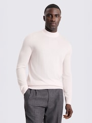 MOSS Pink Merino-Blend Mock-Neck Jumper - Image 1 of 3
