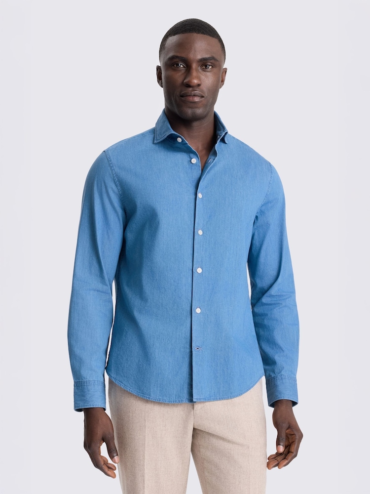 MOSS Blue Denim Shirt - Image 1 of 3