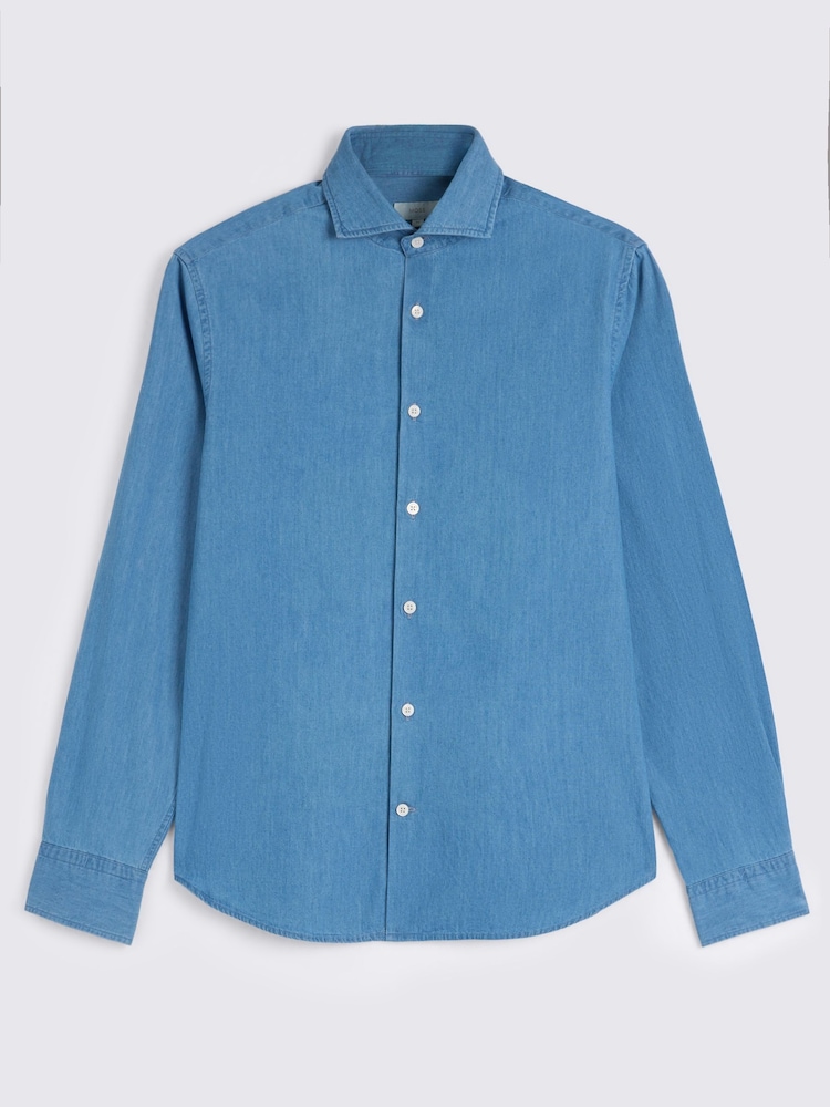 MOSS Blue Denim Shirt - Image 3 of 3