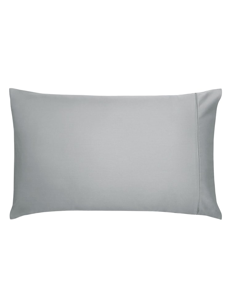 Bedeck of Belfast Grey Bob 600 Thread Count Egyptian Cotton Housewife Pillowcases - Image 2 of 2