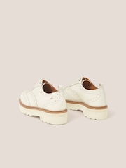 White Stuff Natural Chunky Leather Lace-Up Brogues - Image 2 of 4