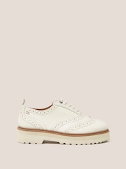 White Stuff Natural Chunky Leather Lace-Up Brogues - Image 4 of 4
