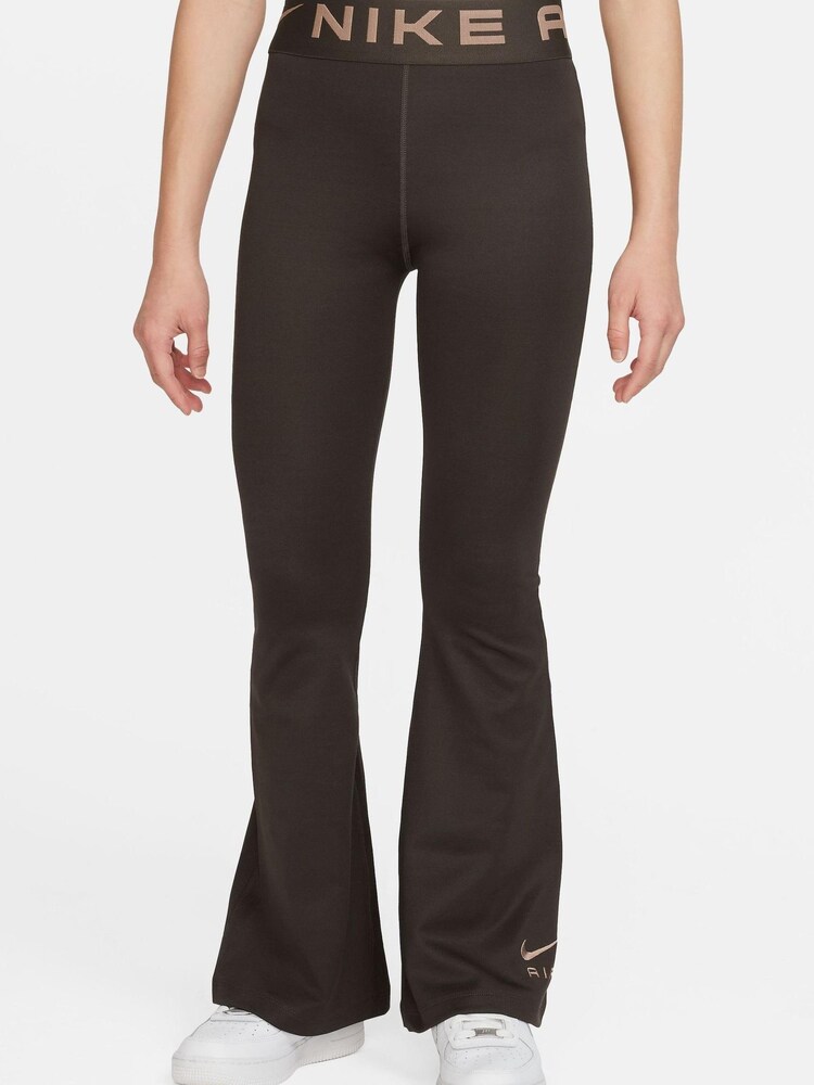 Nike Brown Air Essential High Waisted Flare Leggings - Image 1 of 3
