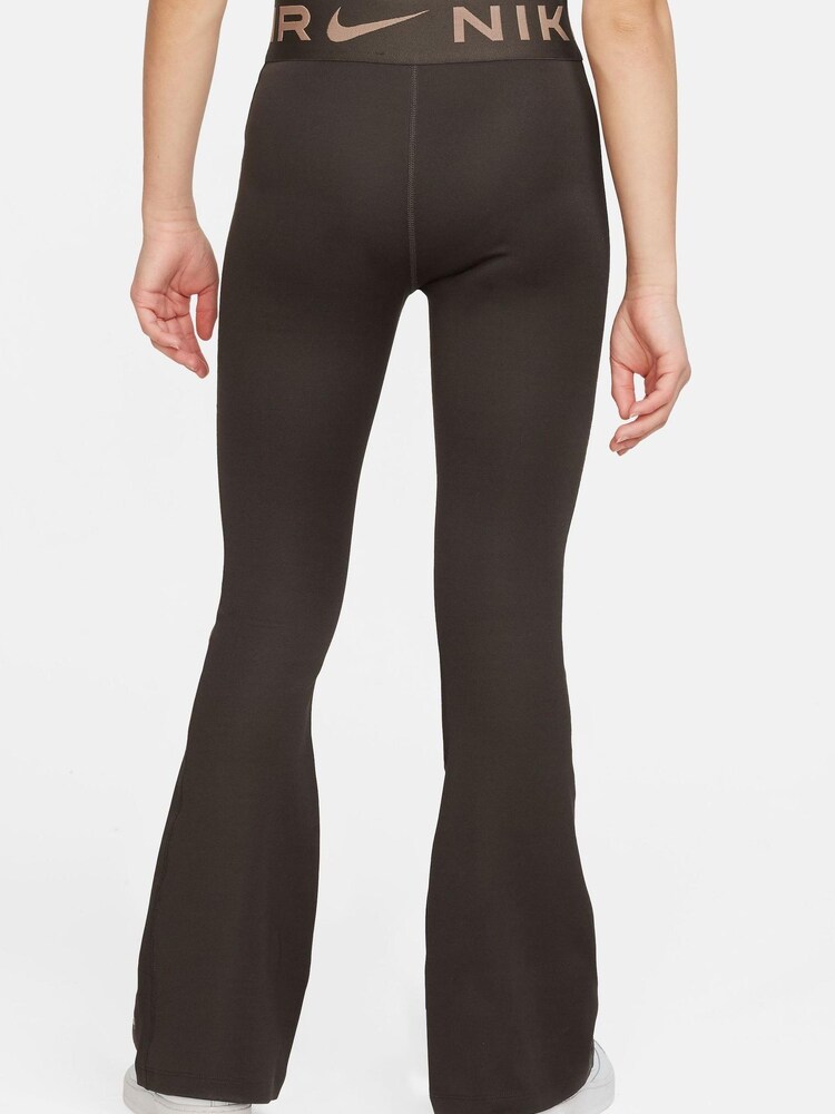 Nike Brown Air Essential High Waisted Flare Leggings - Image 2 of 3