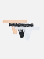 Accessorize Nude Lace Thongs Set of 3 - Image 1 of 2